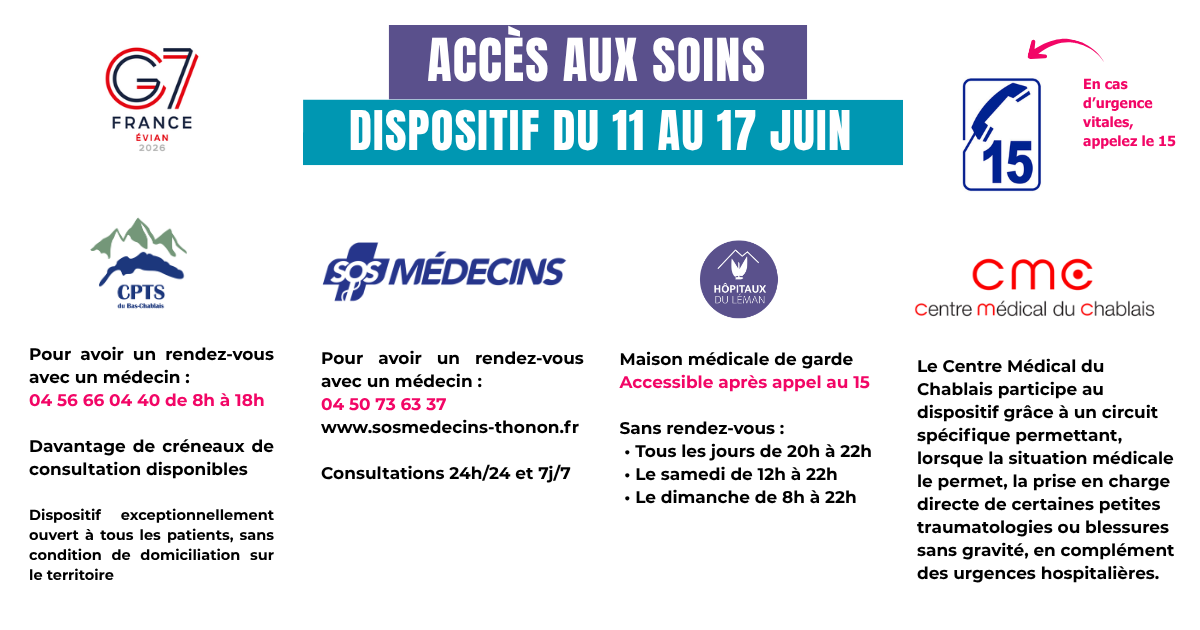 Sommet du G7 à Évian : les professionnels de santé du Chablais se mobilisent pour garantir l’accès aux soins